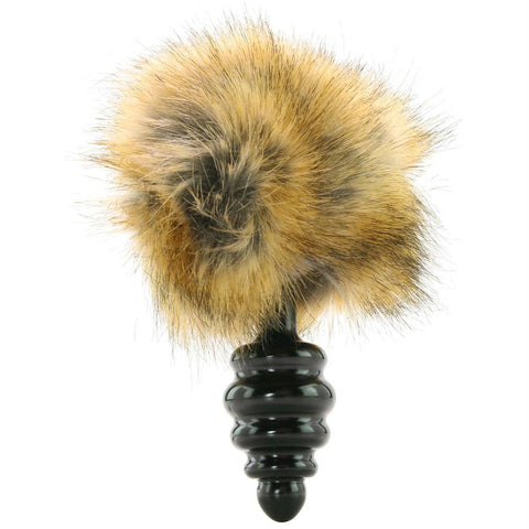 Ouch! Extra Feel Bunny Tail Butt Plug in Black
