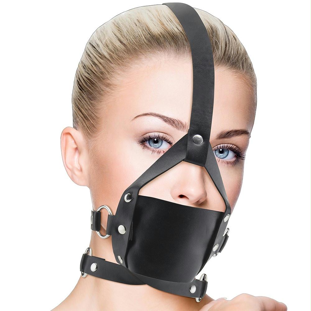 Full Faced Mouth Gag in Black