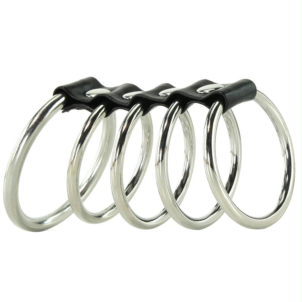 5 Ring Cock Cage in Black