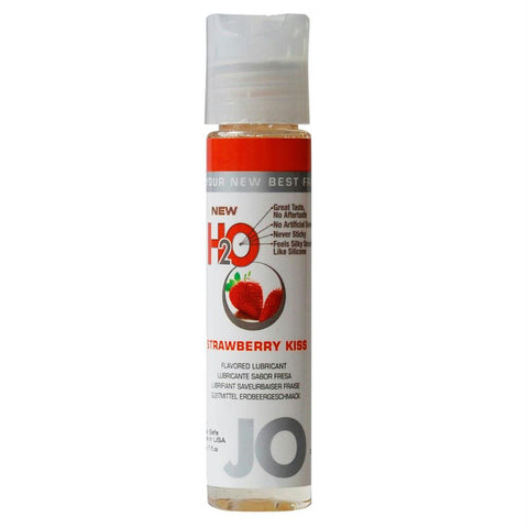 H2O Strawberry Kiss Flavored Lube in 1oz-30ml