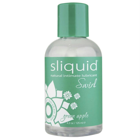 Swirl Flavored Lube 4.2oz-125ml in Green Apple