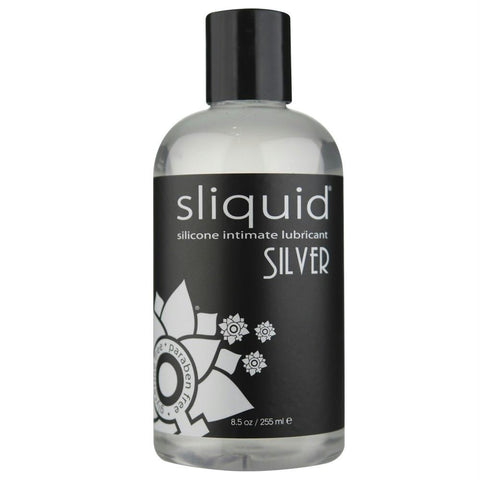Silver Silicone Intimate Lubricant in 8.5oz-255ml