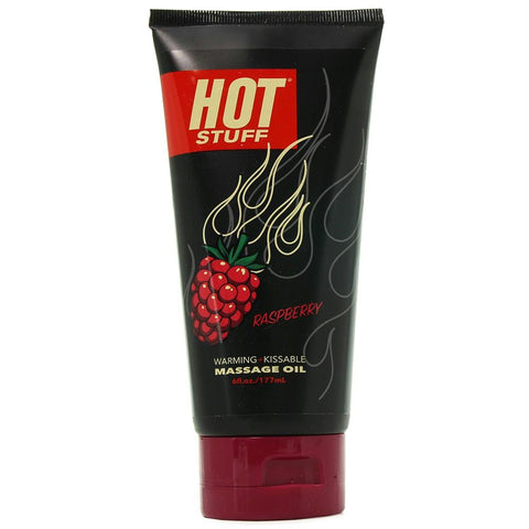 Hot Stuff Raspberry Warming Massage Oil in 6oz-177ml