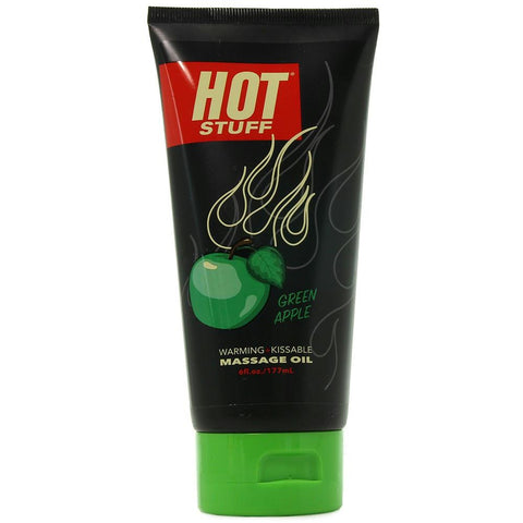 Hot Stuff Green Apple Warming Massage Oil in 6oz-177ml
