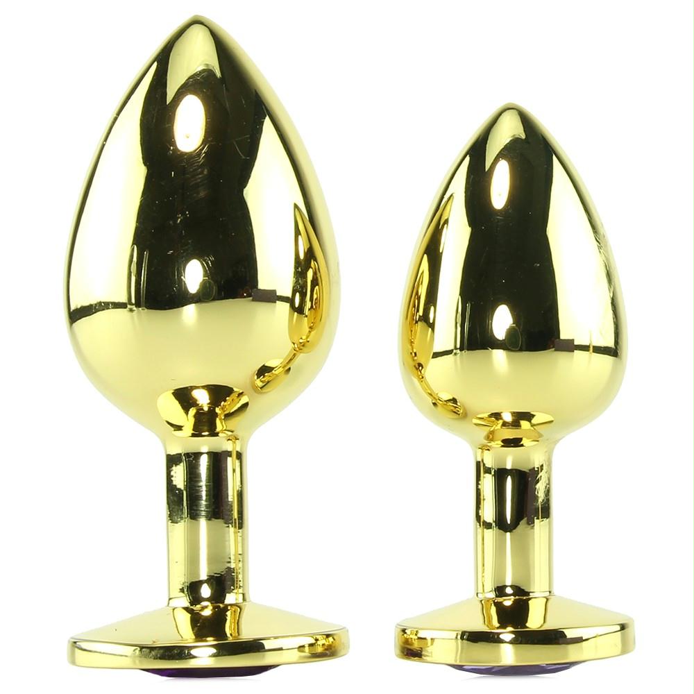 Soiree Booty Plug Luxury Set 2X in Gold-Purple