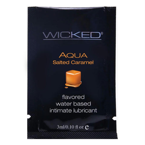 Aqua Salted Caramel Flavored Lube in .10oz-3ml