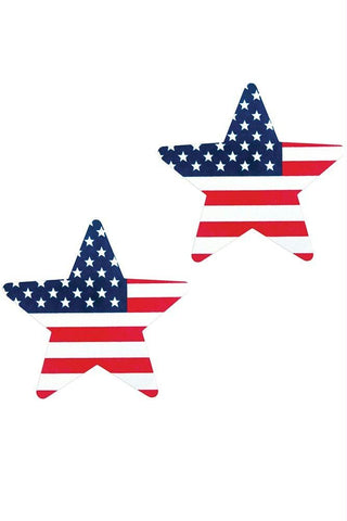 Peekaboos Stars and Stripes Pasties in Red, White & Blue